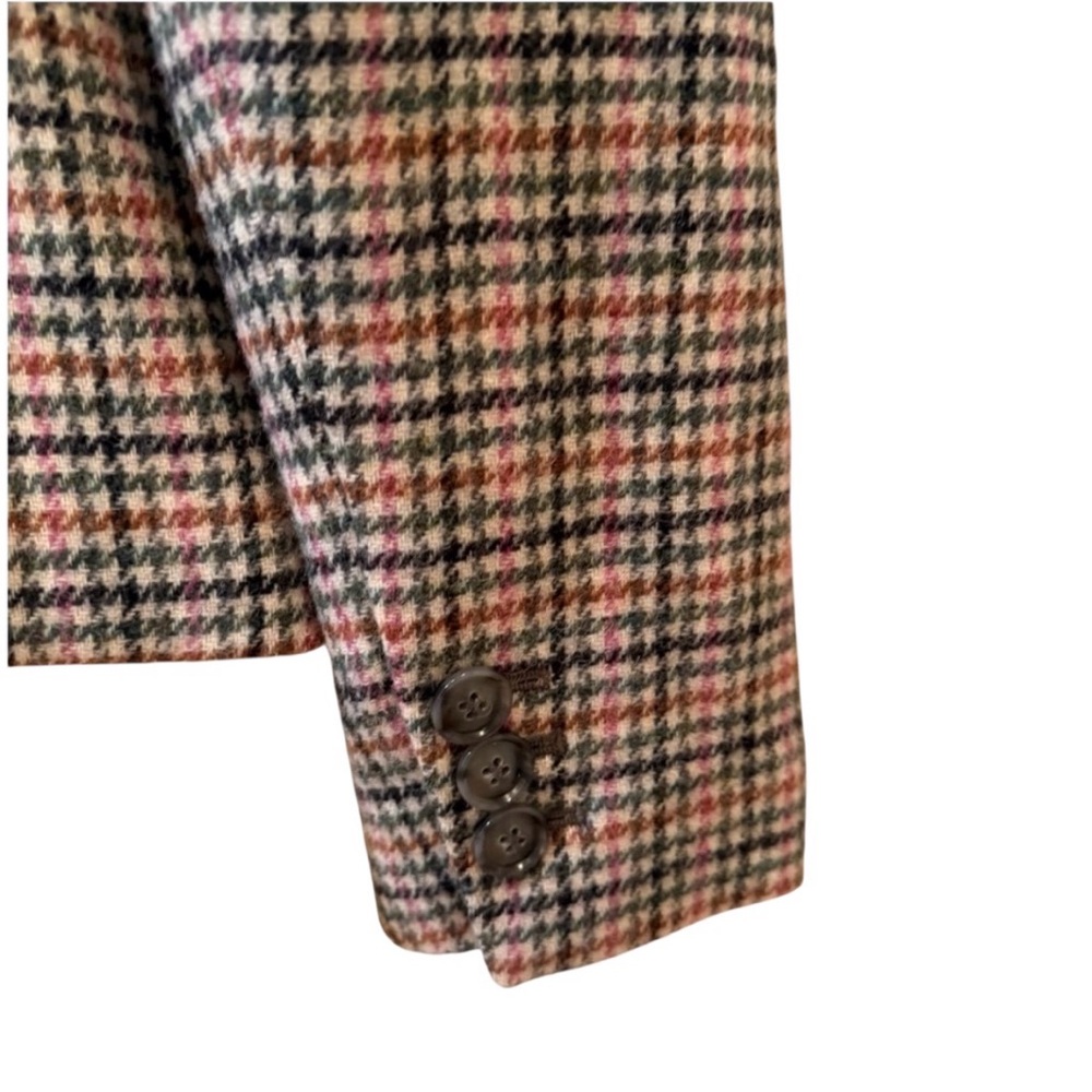 Talbots Wool Houndstooth Blazer Owl Lining Business Career Women’s Size 10P NWT - Picture 7 of 13